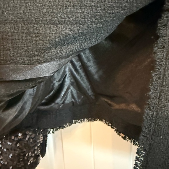 NWT ADORABLE Nanette Lepore black sequin blazer jacket women's S - Picture 7 of 11